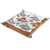 Watercolor Pumpkins Leaves Pattern Dice Tray PU Leather Dice Rolling Tray Folding Dice Holder for Dice Games, Like RPG, DND and Other Table Games view 1