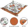 Watercolor Pumpkins Leaves Pattern Dice Tray PU Leather Dice Rolling Tray Folding Dice Holder for Dice Games, Like RPG, DND and Other Table Games view 3