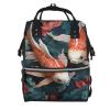 HCBPWVQA Fish And Flower Print Diaper Bag Multifunction Laptop Backpack Travel Daypacks Large Nappy Bag view 1