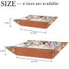 Watercolor Autumn Pumpkins Eucalyptus Leaves Dice Tray PU Leather Dice Rolling Tray Folding Dice Holder for Dice Games, Like RPG, DND and Other Table Games view 4