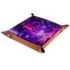 Galaxy Star Dice Tray PU Leather Dice Rolling Tray Folding Dice Holder for Dice Games, Like RPG, DND and Other Table Games view 1