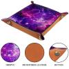 Galaxy Star Dice Tray PU Leather Dice Rolling Tray Folding Dice Holder for Dice Games, Like RPG, DND and Other Table Games view 3