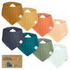 8-Pack Muslin Baby Bibs for Boys, Girls - Muslin Bandana Drool Bibs for Baby Girl & Boy, Drooling Newborn, Teething Toddler, Infant 0-36 Months, Soft Cotton Extra Absorbent (Eclipse) view 1