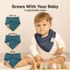8-Pack Muslin Baby Bibs for Boys, Girls - Muslin Bandana Drool Bibs for Baby Girl & Boy, Drooling Newborn, Teething Toddler, Infant 0-36 Months, Soft Cotton Extra Absorbent (Eclipse) view 4