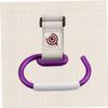 KOMBIUDA Stroller Hook Clips Heavy-Duty Aluminum Hangers for Diaper Bags Purses Accessories Convenient Organizer White Belt and Purple Hook for Strollers Bikes Wheelchairs view 2