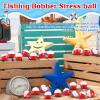 Libima 24 Pcs 2'' Fishing Bobber Stress Ball Squeeze Fidget Toy Fishing Themed Party Favor Fun Stress Relief Toy for Teen Adult Improve Grip Strength Release Pressure Finger Exercise view 3
