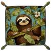 Sloths in The Jungle Dice Tray PU Leather Dice Rolling Tray Folding Dice Holder for Dice Games, Like RPG, DND and Other Table Games view 2