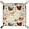 Roosters and Chickens Dice Tray PU Leather Dice Rolling Tray Folding Dice Holder for Dice Games, Like RPG, DND and Other Table Games view 2