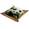 Animal Panda Forest Dice Tray PU Leather Dice Rolling Tray Folding Dice Holder for Dice Games, Like RPG, DND and Other Table Games view 1