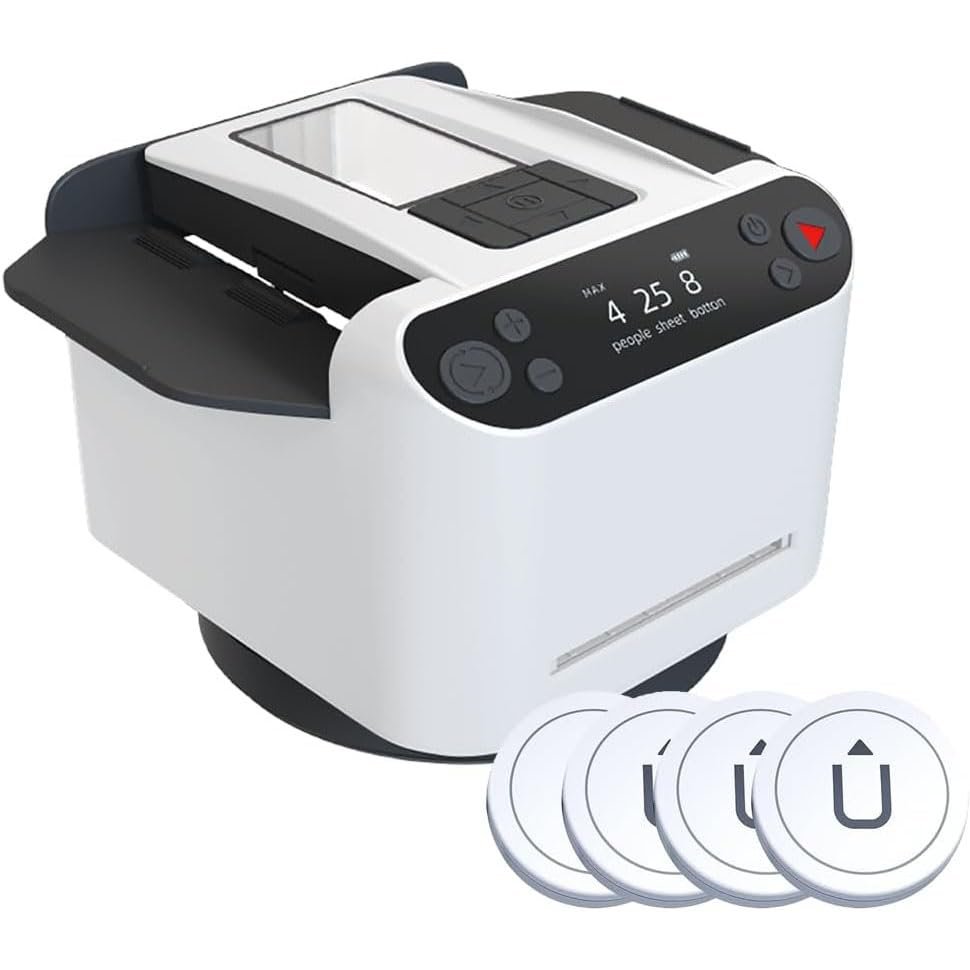 COYEUX 2-in-1 Automatic Card Shuffler and Card Dealer Machine, 360 Rotating Card Dealing Machine, with 4 Wireless Dealer Buttons, Rechargeable Card Shuffing Machine for UNO, Blackjack, Texas Hold'em