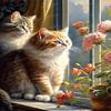 1000 Piece Wooden Puzzles - Window Sill Cat - Jigsaw Puzzles for Adults Kids, Each Piece is Unique, Perfect Family Leisure Toys & Gifts - Puzzles Entertainment Collectibles view 1