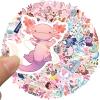 100PCS Axolotl Sticker Cute Animal Stickers for Adults, Glueewee Vinyl Waterproof Kawaii Axolotl Stickers for Water Bottles Laptop Luggage Journaling view 2