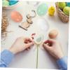 BESTonZON 9pcs Wooden Simulation Decorations for Easter Fake Wood Eggs for Crafting Home and for Spring Celebrations and Boys and Girls Activities view 2