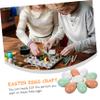 BESTonZON 9pcs Wooden Simulation Decorations for Easter Fake Wood Eggs for Crafting Home and for Spring Celebrations and Boys and Girls Activities view 3