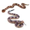 SIENON 2Pcs Realistic Fake Snakes Toys Figures, Soft Rubber Lifelike Garden Poisonous Scare Birds and Squirrels, Viper Rattlesnake Stress Relief Gag Toys Halloween Prank Props view 1