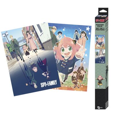 GB eye - SPY X FAMILY Set 2 Chibi Posters A Double Family, Dimensions : 52 cm x 38 cm