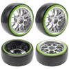 HIRCQOO Hard Plastic Wheel Rims & Plastic Tires 12mm Hex Y-Shape Compatible with Traxxas HSP Tamiya Kyosho Himoto WLtoys Redcat 1/10 RC Drift Car view 3