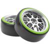 HIRCQOO Hard Plastic Wheel Rims & Plastic Tires 12mm Hex Y-Shape Compatible with Traxxas HSP Tamiya Kyosho Himoto WLtoys Redcat 1/10 RC Drift Car view 4