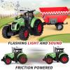 Farm Animal Toy Set with Red Barn, 33Pcs Farm Barn Playset for Kid Toddler 3-5 5-7 Year Old including Animal Figure Farmer Tractor and Farm Life Accessories Horse Cow Sheep Goose Duck Cat Dog view 4