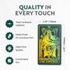 CRAFTERIAN Foil Tarot Cards, 78 Tarot Deck, Original Tarot Cards for Beginners and Experts with Guide Book and Gift Bag, Fortune Telling Game, Divination Tools for All Skill Levels, Green. view 3