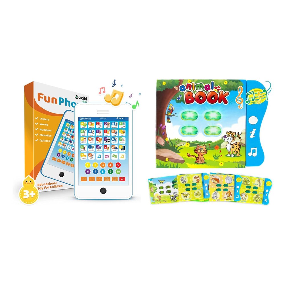 Early Learning Bundle for Toddlers: Educational Toys for Ages 1-4 | Interactive Tablet & Animal Sounds Book