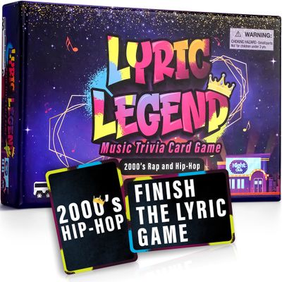 Lyric Legend 2000s Hip-Hop and Rap Music Trivia Game Collection  Expandable Multi-Deck Finish The Lyrics Party Game Set for Game Night, Families & Groups - 3 Games in One Box!