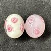Big Game Toys 2 English Rose 16mm Handmade Art Glass Pink/White Design Marbles view 1