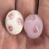 Big Game Toys 2 English Rose 16mm Handmade Art Glass Pink/White Design Marbles view 2