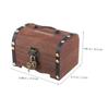 2pcs Ancient Wooden Coin Storage Lid Car Money Boxes Filler Lock Door Key Machine Seat Piggy Bank Keepsake Cash Clear Vintage Jewelry Case Retro Jewelry Case Copper view 2