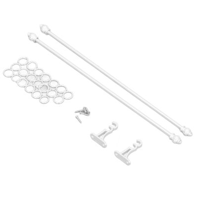 1/12 Scale Miniature Curtain Rod with Exquisite Craftsmanship, Alloy Dollhouse Double Layer Curtain Rod for Window