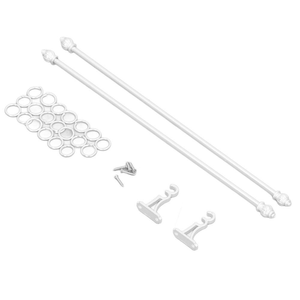 1/12 Scale Miniature Curtain Rod with Exquisite Craftsmanship, Alloy Dollhouse Double Layer Curtain Rod for Window