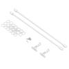 1/12 Scale Miniature Curtain Rod with Exquisite Craftsmanship, Alloy Dollhouse Double Layer Curtain Rod for Window view 1