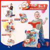 CUTE STONE 5 in 1 Walker for Baby Boy, Sit to Stand Push Walker with Activity Center Learning to Walk, Early Push Walking Toys Gift for Toddler Infant Blue view 2