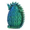EXQDYNM 3D Printed Dragon Egg Toy 12" Crystal Articulated Dragon with Eyes Decor Collectible view 1