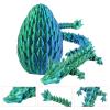 EXQDYNM 3D Printed Dragon Egg Toy 12" Crystal Articulated Dragon with Eyes Decor Collectible view 3