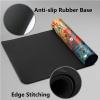 Tabletop Card Playmat with Magic Zones, 24 x 14 inches Stitched TCG Card Play Mat Commander Board Game Mats Smooth Rubber Surface Battle Game Desk Mat, Sugar Cat view 4
