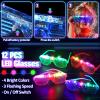 150PCS Glow in the Dark Party Supplies for Kids Adults, Light Up Party Favors with Light Up Glasses, Headband, Rings, 100 Glow Sticks Bulk Party Pack DIY Glow Necklaces Bracelets, Neon Party Supplies view 4