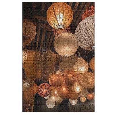 1000 PCS Jigsaw Puzzle for Adults Personalized Picture Puzzle Unique Puzzles for Adults Pet Puzzle Wedding Puzzle Hanging Lanterns Family Reunion Puzzle