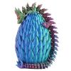 EXQDYNM 3D Printed Dragon Egg Toy 12" Crystal Articulated Dragon with Eyes Decor Collectible view 1
