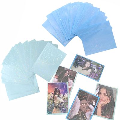 100 Glitters Kpop Photocard Sleeves Trading Card Shield Cover Board Game Card Film Transparent Protective Sleeves for Photo 61x91mm