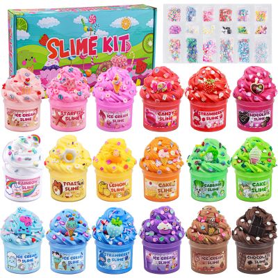 18 Pack Slimes, Slime Kids, Butter Cloud Slime kit for Girls Ages 8-12, Toys for Girls and Boys, Slime Party Favors Goodie Bag Stuffers, 4 5 6 7 8 9 10 Year Old Girl Birthday Gift Cute Stuff