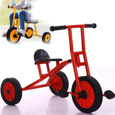 RNQZ Kids Tricycle with Rubber Wheel, Preschool and Playground Learning Activity for Toddlers Ages 2-6, Daycare and Classroom Outdoor Play Equipment,Red
