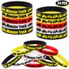 ATSMOICY 24PCS Monster Truck Rubber Bracelets Silicone Wristbands -Big Car Party Supplies Birthday Racing Baby Shower Party Favors view 2