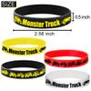 ATSMOICY 24PCS Monster Truck Rubber Bracelets Silicone Wristbands -Big Car Party Supplies Birthday Racing Baby Shower Party Favors view 3