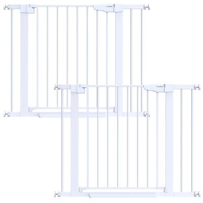 Cumbor 2 Pack 29.7-40.6"(Extensions Included) Baby Gate for Stairs, Mom's Choice Awards Winner-Auto Close Dog Gate for doorways, Pressure Mounted Pet Gate Indoor, Wide Safety Child Gate for Dog,White