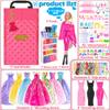 104 Piece Fashion Doll Wardrobe Playset with Poseable 11.5" Doll & 104 Accessories | ASTM-Certified Pretend Play Gift Set for Girls Ages 3+ view 2
