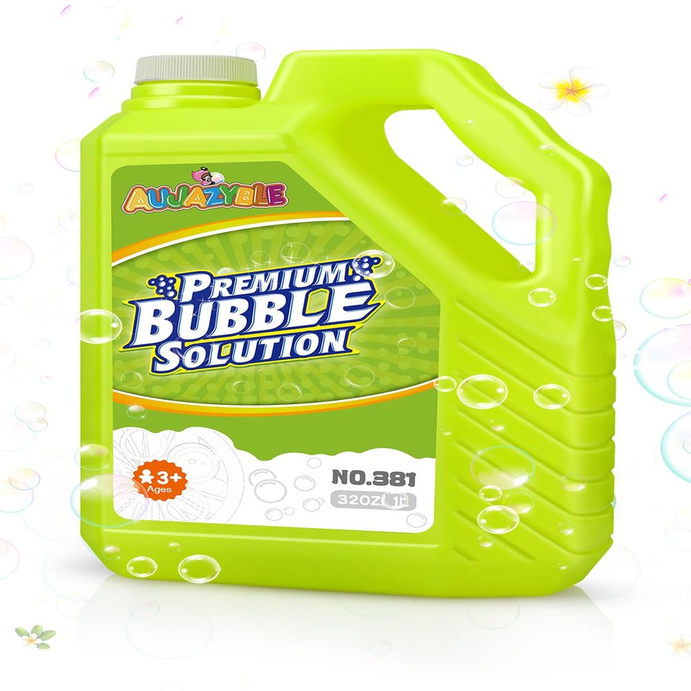 Aujazyble Bubble Solution Refills 32OZ | Giant Bubbles Refill Solution | Bubbles Bulk for Bubble Machine, Bubble Gun, Bubble Wands, Bubble Mower | Bubbles for Kids in Summer Celebrations Party Favor