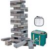 ApudArmis 54 PCS Tumble Timber Set Up to 3.2FT, Pine Wooden Tumble Tower Game with Dice and Scoreboard Set - Classic Block Stacking Board Game for Adults Teenagers (Gray) view 1
