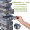 ApudArmis 54 PCS Tumble Timber Set Up to 3.2FT, Pine Wooden Tumble Tower Game with Dice and Scoreboard Set - Classic Block Stacking Board Game for Adults Teenagers (Gray) view 2