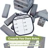 ApudArmis 54 PCS Tumble Timber Set Up to 3.2FT, Pine Wooden Tumble Tower Game with Dice and Scoreboard Set - Classic Block Stacking Board Game for Adults Teenagers (Gray) view 4